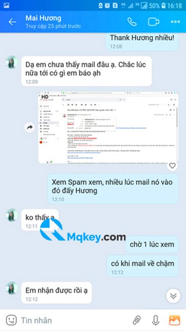 khách hàng mua key windows & office tại mqkey