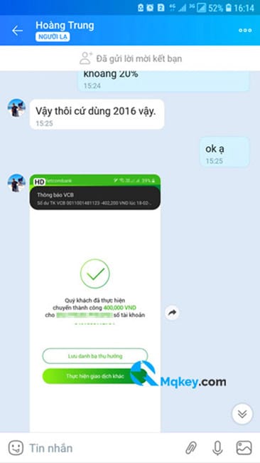 khách hàng mua key windows & office tại mqkey