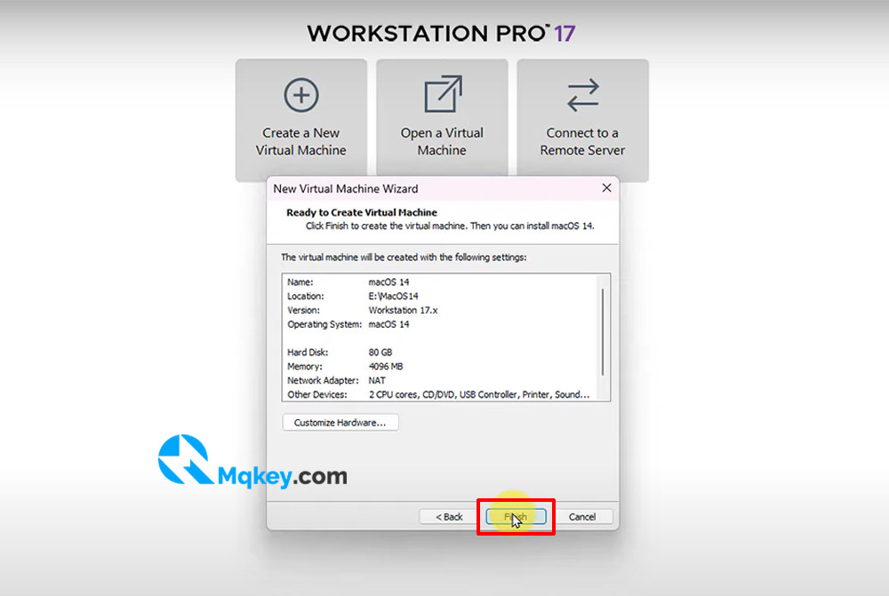 tạo máy ảo macos trên windows bằng vmware