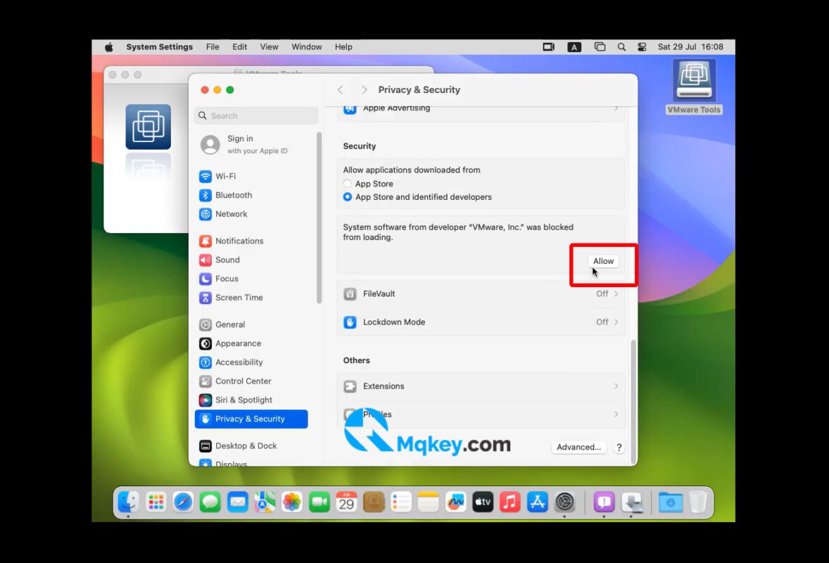 cài darwin cho máy ảo macos