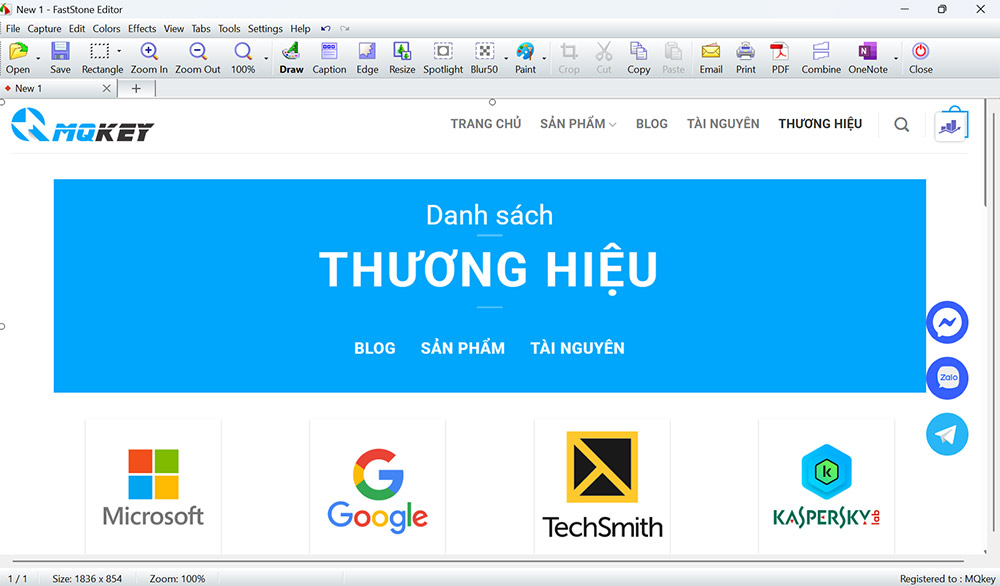 tính năng của faststone capture bản quyền